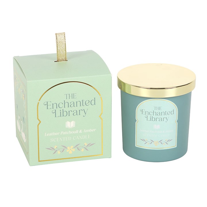The Enchanted Library Leather, Patchouli & Amber Candle - The Enchanted Spine