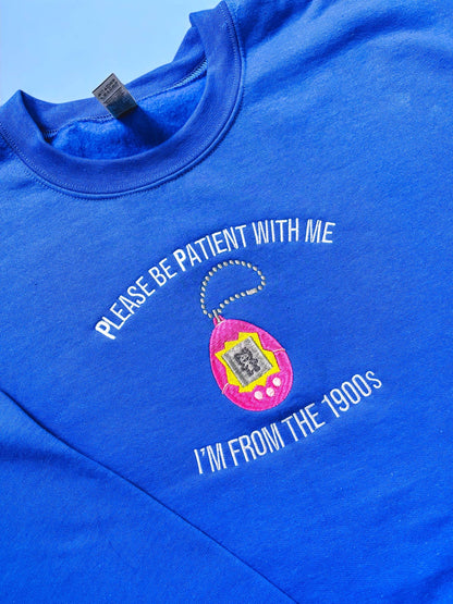 The “I’m From the 1900s” Embroidered Crewneck - The Enchanted Spine