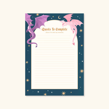 Dragon Notepad – Literature Stationery Gifts, Fantasy Books