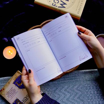 Reading Journal Dragon, Cosy Quest – 50 Book Review Notebook