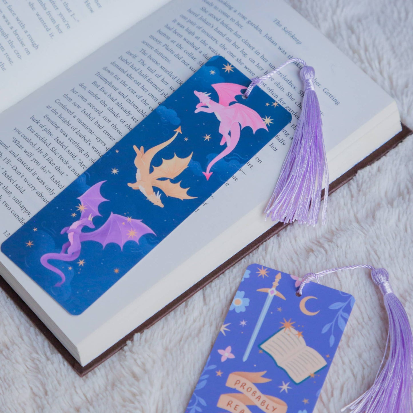 Dragon Bookmark, Fantasy Bookmark with Tassel - The Enchanted Spine