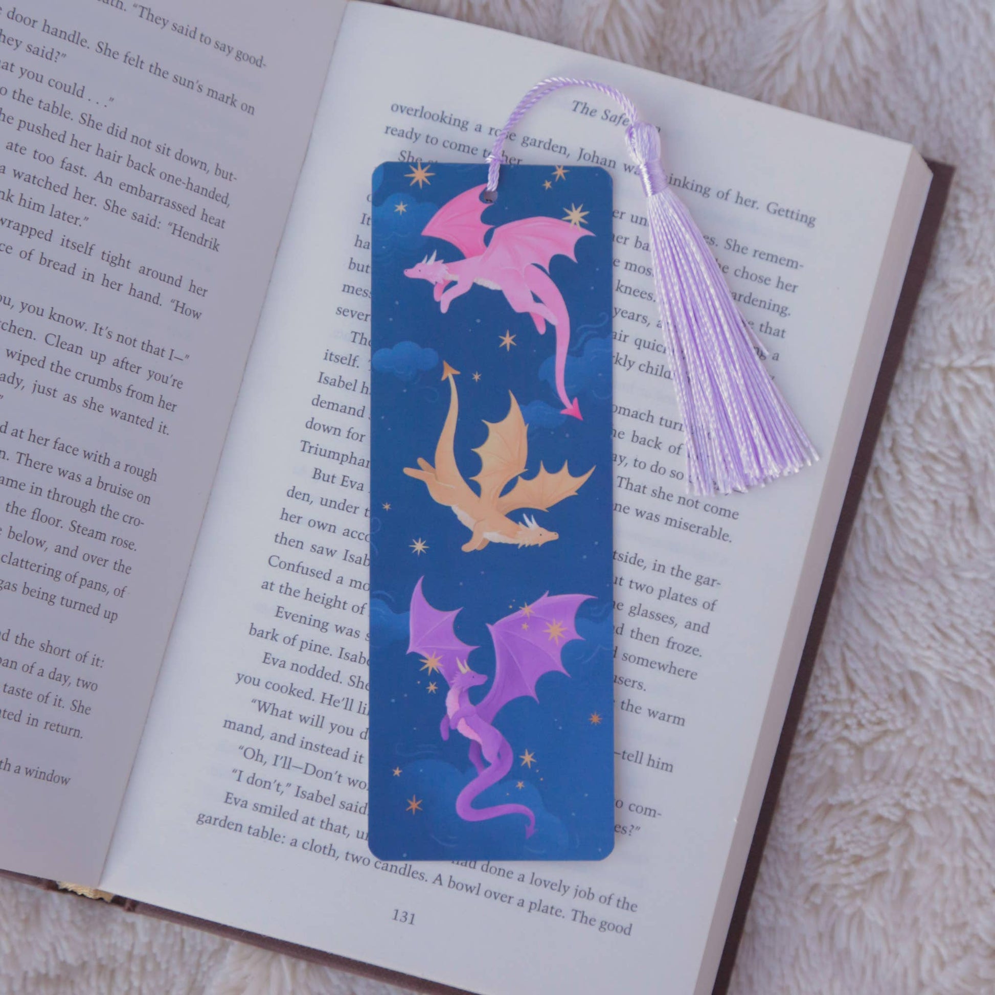 Dragon Bookmark, Fantasy Bookmark with Tassel - The Enchanted Spine