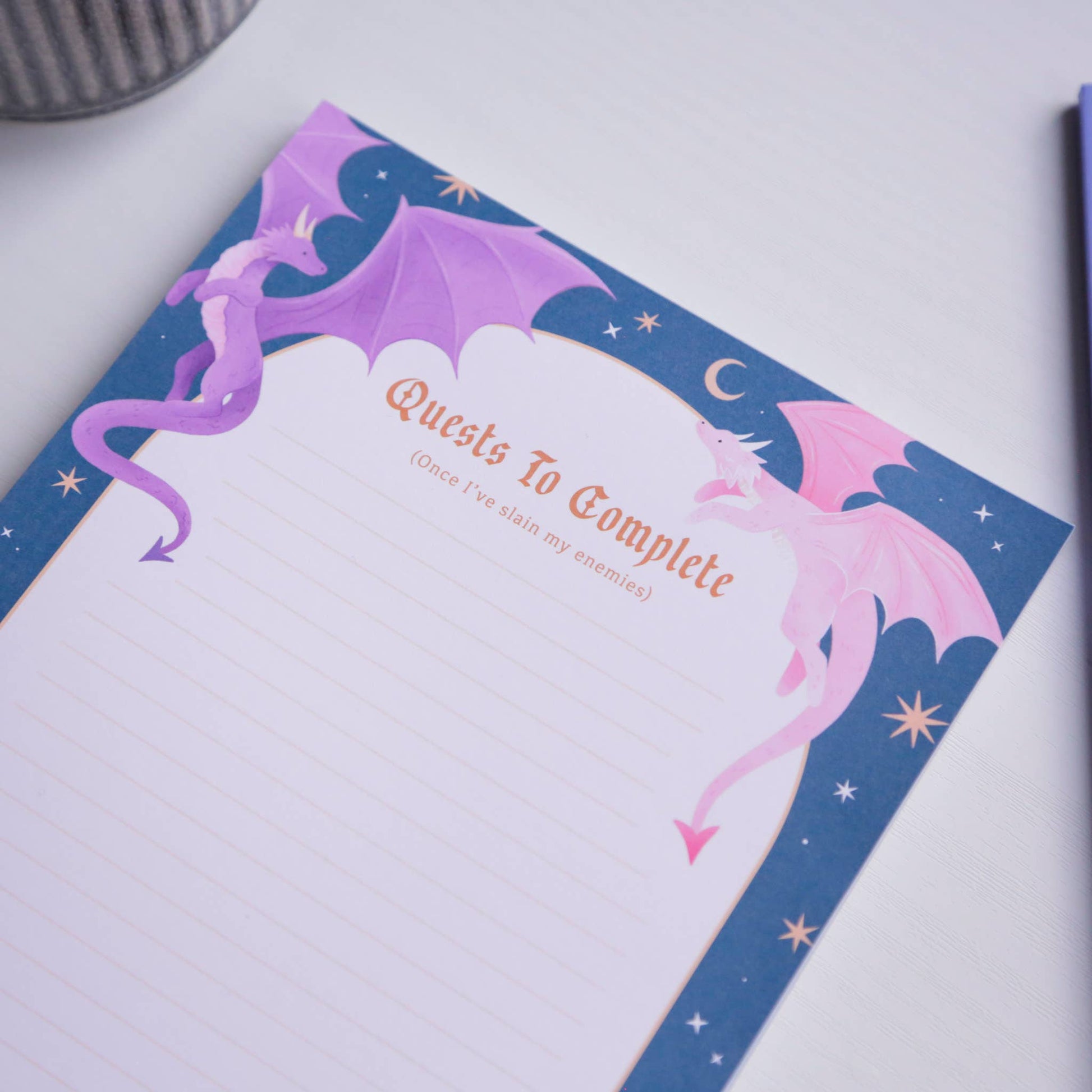 Dragon Notepad – Literature Stationery Gifts, Fantasy Books - The Enchanted Spine