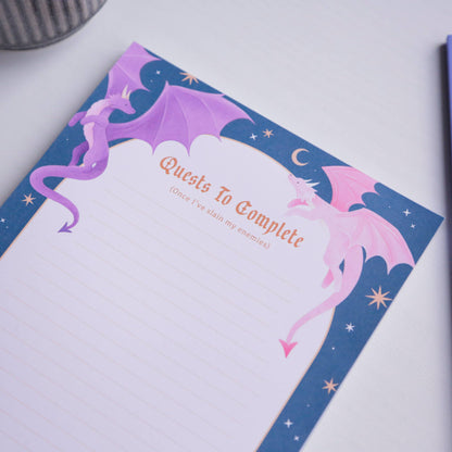 Dragon Notepad – Literature Stationery Gifts, Fantasy Books - The Enchanted Spine