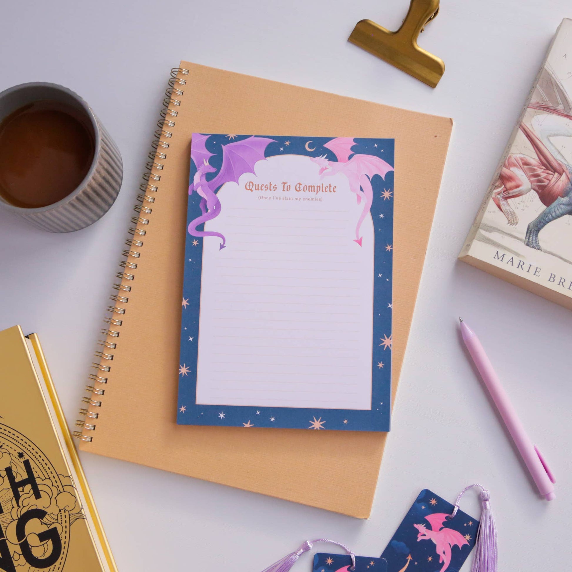 Dragon Notepad – Literature Stationery Gifts, Fantasy Books - The Enchanted Spine