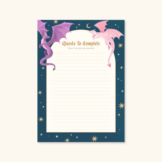 Dragon Notepad – Literature Stationery Gifts, Fantasy Books - The Enchanted Spine