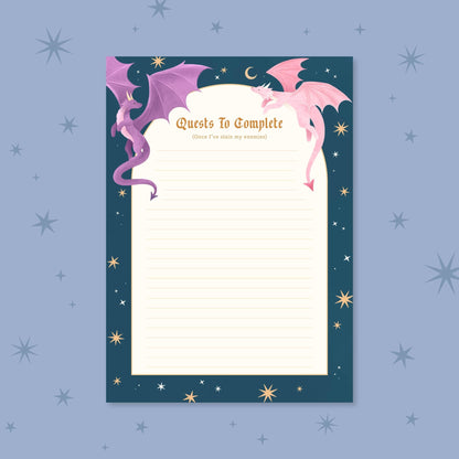 Dragon Notepad – Literature Stationery Gifts, Fantasy Books - The Enchanted Spine