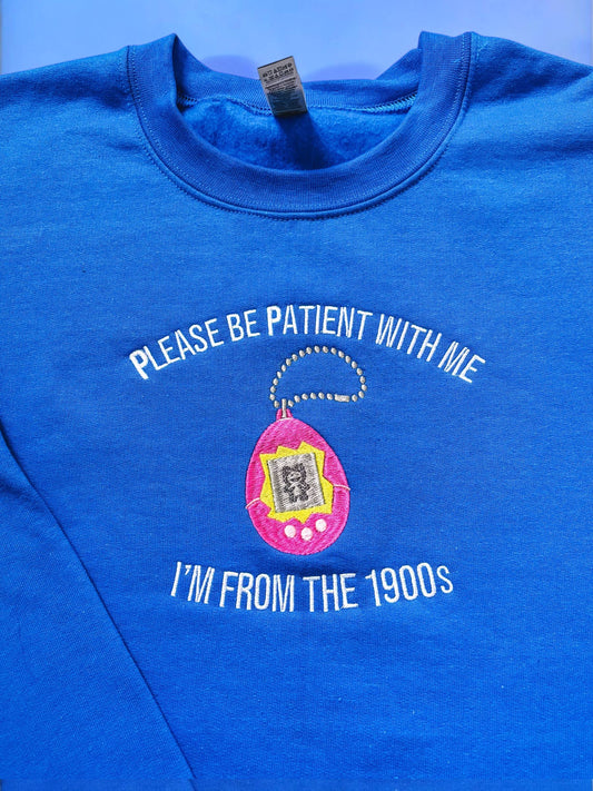 The “I’m From the 1900s” Embroidered Crewneck - The Enchanted Spine