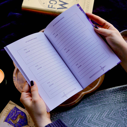 Reading Journal Dragon, Cosy Quest – 50 Book Review Notebook