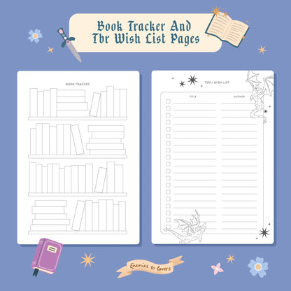 Reading Journal Dragon, Cosy Quest – 50 Book Review Notebook - The Enchanted Spine