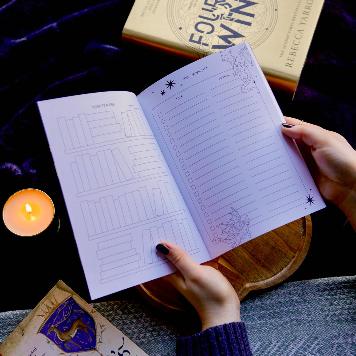 Reading Journal Dragon, Cosy Quest – 50 Book Review Notebook - The Enchanted Spine