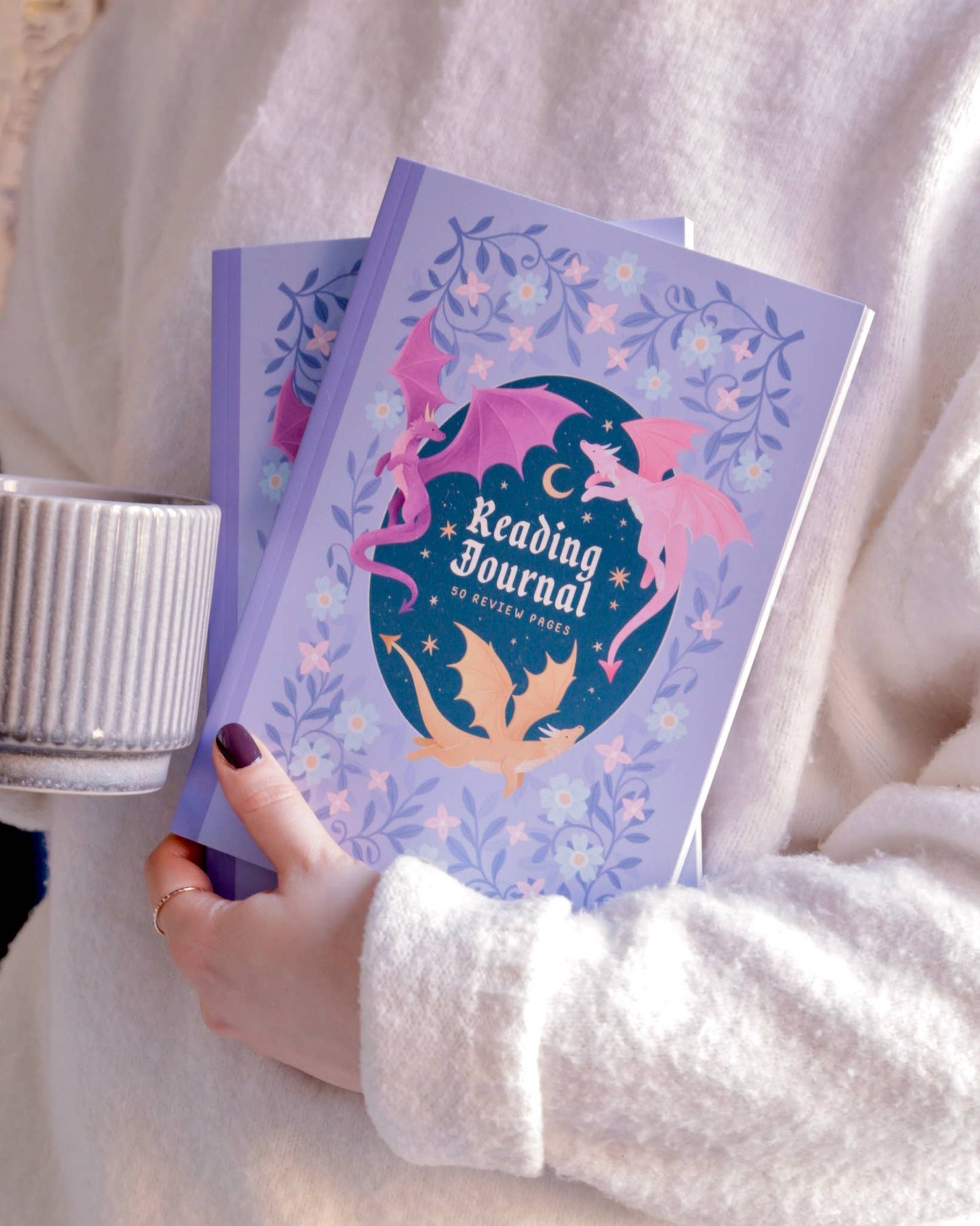 Reading Journal Dragon, Cosy Quest – 50 Book Review Notebook - The Enchanted Spine
