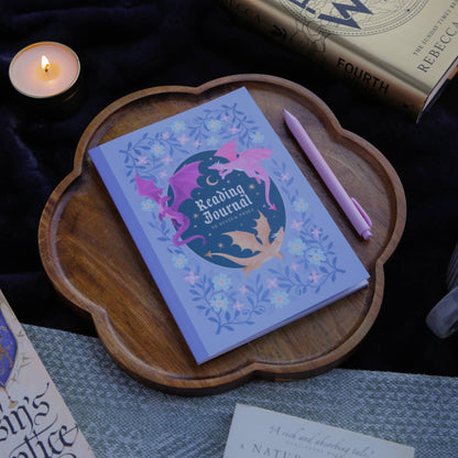 Reading Journal Dragon, Cosy Quest – 50 Book Review Notebook - The Enchanted Spine