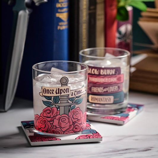 Romantasy Glasses Set (Set of 2, 300ml) – Once Upon a Time - The Enchanted Spine