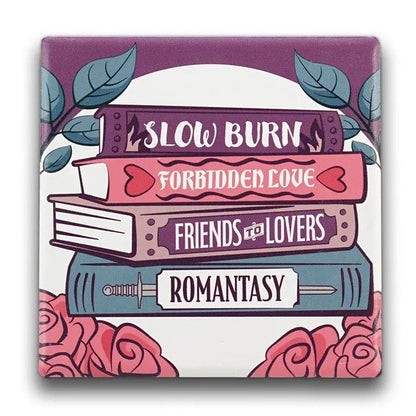 Romantasy Trope Stack Coaster - The Enchanted Spine