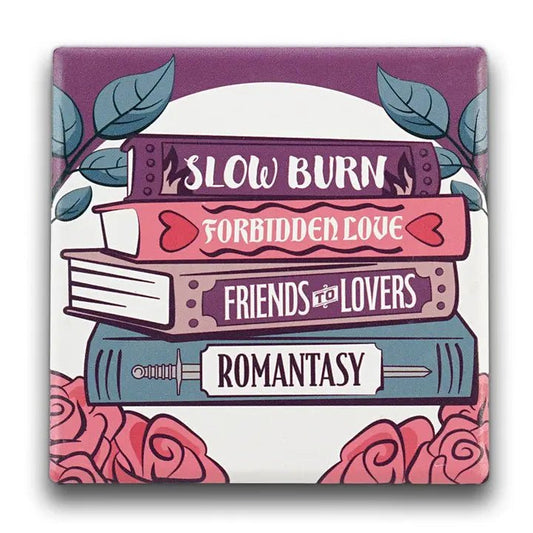 Romantasy Trope Stack Coaster - The Enchanted Spine