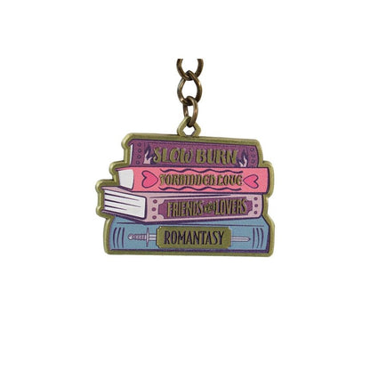 Romantasy Trope Stack Keyring - The Enchanted Spine