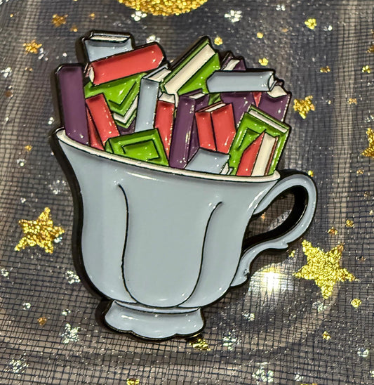 "Tea Cup" Enamel Pin - The Enchanted Spine